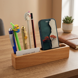 Pen Holder With <b>Phone</b> Stand Multifunctional <b>Office</b> Organizer Simple Style Corporate Gift - Product Image 4
