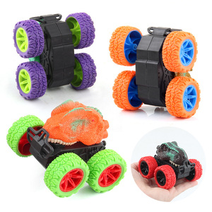 Dinosaurio <span class=keywords><strong>Stunt</strong></span> Car Toy <span class=keywords><strong>Dino</strong></span> Toy Set 4PCs 4WD Pull Back Friction Car para niños Animal Toy Car <span class=keywords><strong>Stunt</strong></span> - Product Image 5