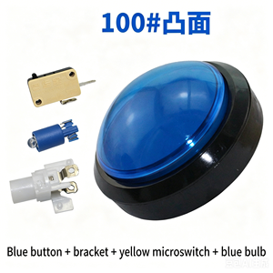Pulsante Rotondo Illuminato da 100mm, Pulsante per Console di Gioco, Pulsante Convesso per <span class=keywords><strong>Quiz</strong></span>, Pulsante a Ritorno Automatico - Product Image 6