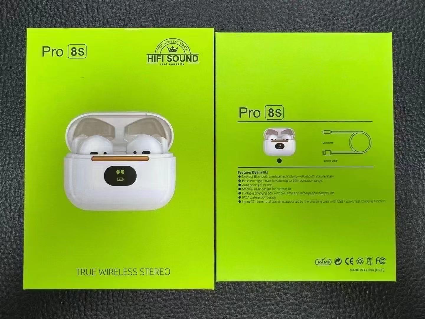 Écouteurs pro 8s Blanc