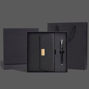 Ideas de Productos Nuevos 2025, Cuaderno de Cuero Corporativo al por Mayor, Agenda A5 de Lujo Personalizable, Juego de Regalo con Memoria USB - Product Image 3