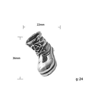 Stainless Steel Sports <b>Boot</b> Pendant Men's Casual Retro Necklace Geometric Design 190184 - Product Image 5