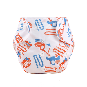 Lokeystar popok bayi kain motif satu ukuran popok yang dapat digunakan kembali untuk 0-18 bulan semalam popok bayi yang dapat dicuci - Product Image 1