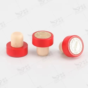 حجم t من الخشب الفلين يقبل con مخصص أعلى زجاجة نبيذ بوليمر غير انسكاب سدادة سدادة - Product Image 6