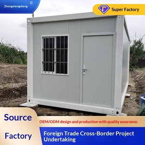 Contenedor de comercio exterior, casa móvil, caja de embalaje, casa de placa de acero de color engrosada, construcción residencial, empalmable, móvil - Product Image 1