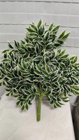 Plantes artificielles réalistes de haute qualité Feuilles vertes en soie Feuilles de ficus Plantes artificielles de verdure Feuille verte pour décor d'événement