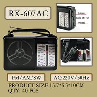 Golon Rx-608acw Rétro Classique En Bois Numérique Récepteur Cadeau Dc 3V Fm/Am Sw1 Sw2 4 Bandes Xbass Stéréo Radio Avec UNE Large Gamme