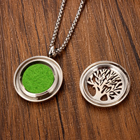 Pendentif diffuseur d'huiles essentielles en acier inoxydable de 2,2 cm, personnalisé en usine, boîte creuse pour parfum