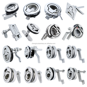 Haute qualité Marine pont bateau trappe loquet 316 acier inoxydable Marine ascenseur anneau poignée tournant serrure avec clé - Product Image 6