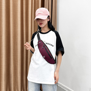 Sac banane unisexe en nylon imperméable et écologique pour l'extérieur, mini sac de ceinture polyvalent avec sangle réglable et fermeture éclair, vente en gros - Product Image 5