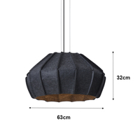 Suspension LED Acoustique Commerciale Personnalisable 3500K Blanc Chaud Abat-jour en Feutre PET Corps Gris Garantie 5 Ans Maison Bureau IRC90