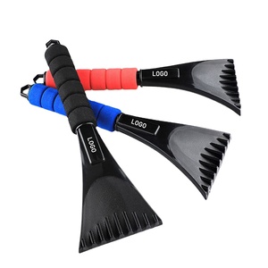 Bán buôn ngắn xử lý chất lượng hàng đầu bền ABS PP OEM cửa sổ xe làm sạch Ice scraper với EVA - Product Image 1