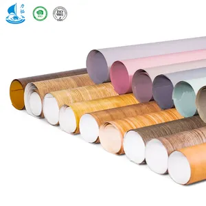 High quality wholesale custom cheap hot sale roll decorative wood grain pvc film for furniture for door panel plate