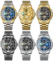 Jam Tangan Pria Binbond 3225 B3225 Mewah Modis Tahan Air Tanggal Olahraga Quartz Relogio Masculino Jarum Bercahaya