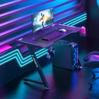 Table de jeu RGB d'occasion Beisijie, modèle E-Sports, avec accessoires, prix d'usine en gros, cadre noir en Z pour PC Gamer