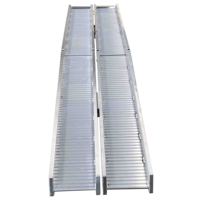 Usine de haute qualité 4 mètres de Long 700kg capacité argent aluminium rampe pliante escaliers moto chargement Cargo Carrier support