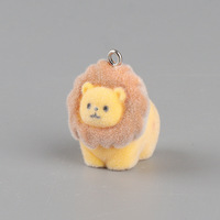 Speciale Aanbieding Gevlokte Boomdierhars Autohanger Dieren Hars Ambachten Gevlokte 3D Dieren Hars Charms voor Decoratie