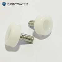 RUNNYWATER Patins en feutre pour pieds de table en plastique, vis de nivellement filetées réglables
