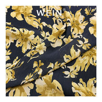 Tissu en mousseline de polyester 100% respirant et doux de haute qualité WI-B05, imprimé numérique floral pour vêtements de nuit de mariage pour filles