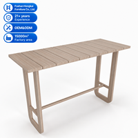 Ensemble de table de bar d'extérieur moderne en 3 pièces avec 2 chaises de bar rembourrées pour hôtel, complexe hôtelier, marina, patio, bord de piscine