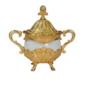 <span class=keywords><strong>Zuccheriera</strong></span> <span class=keywords><strong>in</strong></span> Lega di Zinco e Vetro, Stoviglie <span class=keywords><strong>in</strong></span> <span class=keywords><strong>Ceramica</strong></span>, Ciotola per Spezie, Stile Arabia Saudita - Product Image 1