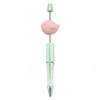 Perles en silicone en forme d'oiseaux pour stylos à perles, perles 3D en forme d'animaux pour porte-clés, breloques de sac, artisanat DIY, couleurs personnalisées en gros