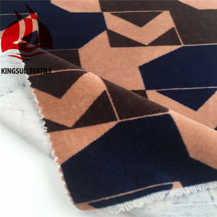 Вельветовая ткань с принтом на заказ из 100% хлопка