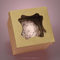 Boîtes à pâtisserie en papier kraft, boîte à pâtisserie individuelle, emballage avec fenêtre transparente, boîte à beignets, mini-gâteau, tranche de tarte, boîte à dessert, boîte à friandises