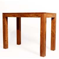 Table à manger rectangulaire en bois massif de teck, fabrication artisanale moderne, mobilier de salle à manger, taille personnalisable, aucun assemblage requis