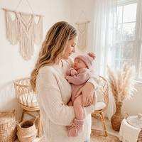 Combinaison en tricot pour bébé garçon et fille, couleur unie, avec logo personnalisé, 100% coton, pour l'hiver, nouveau-né