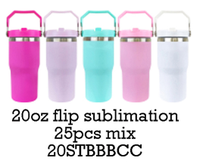 AS gudang Flip atas sedotan 30oz 20oz putih Macaron Matte sublimasi Travel Mug 20STBBBCC 20STBBBDD 30STBBB01 30STBBB02