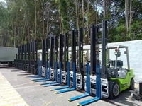 Accessoire de manutention de palettes jumelées, transpalette double pour chariot élévateur, équipement de superposition monté sur chariot élévateur pour le commerce d'exportation