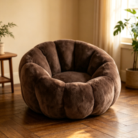 Fauteuil pouf moelleux en mousse haute densité, canapé de sol en forme de fleur, chaise de jeu portable