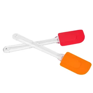 Baking tools long handle silicone scraper soft butter spreader stirring knife