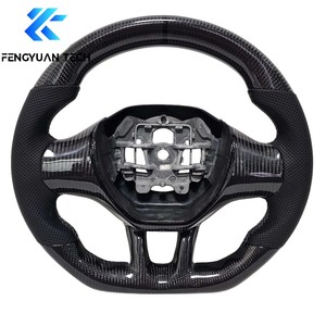 Volant personnalisé chauffant en cuir et alcantara, véritable fibre de carbone forgée pour Peugeot 206/208/<span class=keywords><strong>308</strong></span>/408/508/MK1/<span class=keywords><strong>GTI</strong></span> - Product Image 3