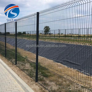 Panneau de clôture 3D avec revêtement en poudre, couleur verte/noire, personnalisation, clôture incurvée 3D pour jardin, pour rail - Product Image 5