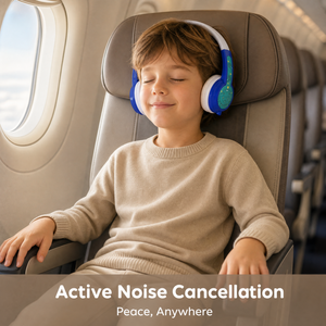Casque Bluetooth sans fil tendance pour enfants avec suppression active du bruit, stéréo, sans BPA, idéal pour l'avion et l'étude - Product Image 5