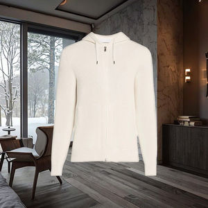 Felpe con cappuccio in lana lavorata a maglia Full Zip maglioni Cardigan Casual di vestibilità normale in maglia con cappuccio giacca <span class=keywords><strong>Su</strong></span>éteres De Hombre mascolinos - Product Image 4