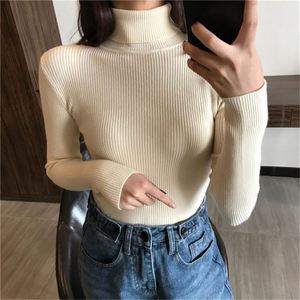 Pull col roulé pour femme, pull en coton tricoté pour fille, L0271/1 - Product Image 1