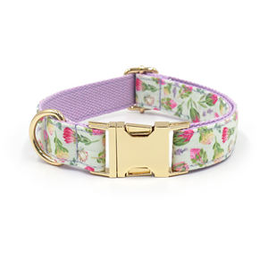 2025 Hot Selling New Model Obst und Blumen Hunde halsband mit Zink legierung Metalls chnalle Haustier Hunde leine und <span class=keywords><strong>Cool</strong></span> <span class=keywords><strong>Pet</strong></span> Fliege Set - Product Image 4