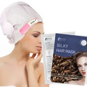 Vegan organik tamir Shea yağı klima saç bonesi levha maskesi kıvırcık saç