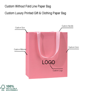 Sacchetto di carta personalizzabile alla rinfusa marrone piccolo sacchetto di carta viola per piccole imprese negozio di occhiali da vista - Product Image 3