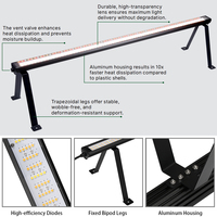 Barres lumineuses LED de culture sous-canopée 100W, éclairage de bord pour plantes d'intérieur, spectre complet, rouge profond, lampe de supplément pour plantes sous canopée