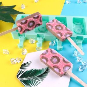 Molde de Silicona Rectangular TangChu con Patrón de Círculos para Helados Artesanales y Snacks Saludables - Product Image 6