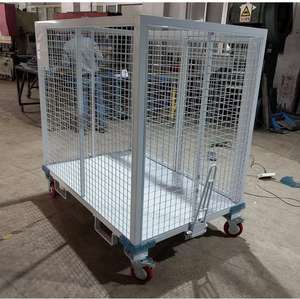 قفص شحن فولاذي بسعة 1000 كجم من يليان، ملحق للرافعة الشوكية، حاوية سلكية مطلية بالرش، مصنوعة من المعدن حسب الطلب - Product Image 2