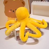 Poulpe doré en peluche dessin animé méduse calmar seiche en peluche poupée de vie marine figurine peluches oreiller pour aquarium