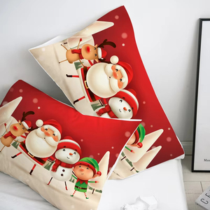 <span class=keywords><strong>Federe</strong></span> cuscino personalizzato 3D HD federa <span class=keywords><strong>50x70</strong></span> 50x75 50x80 decorativo Cartoon fodera cuscino natale natale Babbo Natale rosso biancheria da letto - Product Image 5