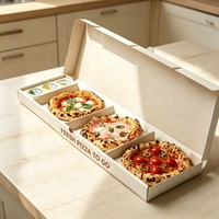 Boîte à pizza personnalisée à faible MOQ avec logo pour la livraison de pizzas en chaîne, les services à emporter et la restauration