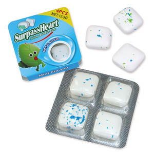 Penjualan laris Mini Mint <span class=keywords><strong>Cube</strong></span> permen karet renyah gelembung mengisi rasa buah dalam kemasan Blister - Product Image 1