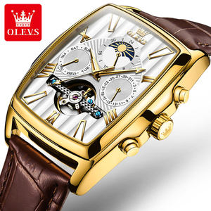 New 6675 Mens Watches Automatic Mechanical Watch Tourbillon Sport <b>Clock</b> Leather Casual Business Retro Wristwatch - Product Image 2